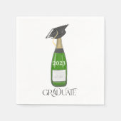 Graduate Graduation Cap Champagne Custom Party Serviette (Vorderseite)