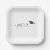 Graduate Graduation Cap Pappteller (Vorderseite)