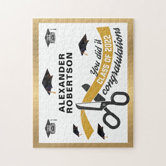 Graduate Graduation Class of 2022 Fun Custom Puzzle (Vertikal)