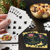 Graduate Graduation Senior Class Gold Black Custom Spielkarten (In Situ)