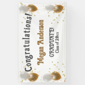 Graduate Gratulationen Banner mit Namen (Vertikal)