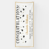 Graduate Gratulationen Banner mit Namen (Vertikal)