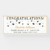 Graduate Gratulationen Banner mit Namen (Horizontal)