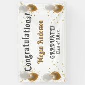 Graduate Gratulationen Banner mit Namen (Vertikal)