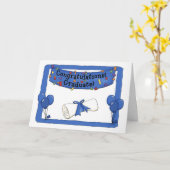 Graduate Gratulationen Blue Karte (Gelbe Blume)