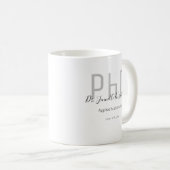 Graduate Gray Black Name PhD Kaffeetasse (VorderseiteRechts)