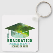 Graduate Green Schlüsselanhänger (Rückseite)