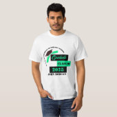 Graduate Green Schwarz-weiß Abschluss T-Shirt (Vorne ganz)