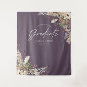 Graduate Gvor Pampas eucalyptus lila elegant Wandteppich (Vorderseite)