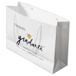 Graduate Handgeschriebene Script Graduation Cap Wh Große Geschenktüte