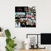 Graduate Hat Custom Multi Foto Collage 6V2 Poster (Heimbüro)
