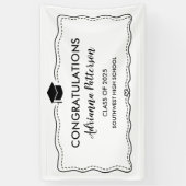 Graduate Hat Modern Herzlichen Glückwunsch Einfach Banner (Vertikal)