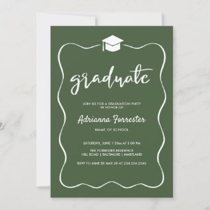 Graduate Hat Moderne Niedliche Multifunktionsleist Einladung