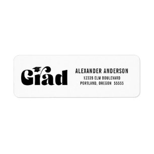 Graduate Hat Retro Grad Rücksendeadresse