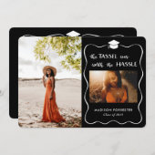 Graduate Hat Script Tassel war das Vergnügen Einladung (Vorne/Hinten)