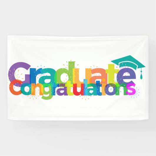 Graduate Herzlichen Glückwunsch Banner (Horizontal)