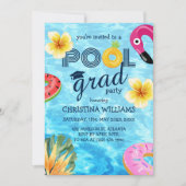 Graduate High School Senior Pool Graduation Party Einladung (Vorderseite)