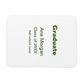 Graduate hinzufügen Namen Schule Namen Klasse von  Magnet (Horizontal)