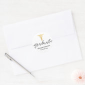 Graduate Imitate Gold Foil Caduceus Medical Nursin Runder Aufkleber (Umschlag)