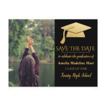 Graduate Imitats Gold Foil Hat | Save the Date Fot