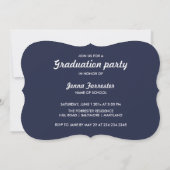 Graduate Imitats Gold Foil Script Foto | Marinebla Einladung (Rückseite)