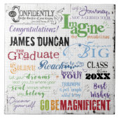 Graduate Inspiration Redewendungen Personalisiert Fliese (Vorderseite)