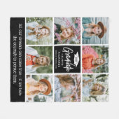 Graduate Keepake 8 Foto Collage & Quote Geschenk Fleecedecke (Vorderseite (Horizontal))