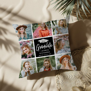 Graduate Keepake 8 Foto Collage & Quote Geschenk Kissen