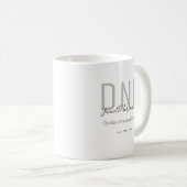 Graduate Keepake Black Gray Name Degree DNP Coffe Kaffeetasse (VorderseiteRechts)