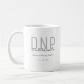 Graduate Keepake Black Gray Name Degree DNP Coffe Kaffeetasse (Links)
