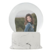 Graduate Keepake Black Gray Name Degree PhD Schneekugel (Rückseite)