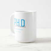 Graduate Keepake Blue Black Name Kaffeetasse (Vorderseite Links)