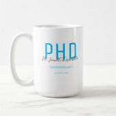 Graduate Keepake Blue Black Name Kaffeetasse (Links)