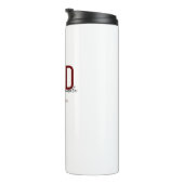 Graduate Keepake Burgundy Black Name Degree PhD Thermosbecher (Nach rechts gedreht)