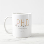 Graduate Keepake Neutrals Brawn Name Grad PhD Kaffeetasse (Links)