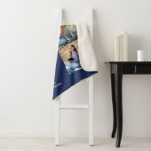 Graduate Keepake Personalisiert 3 Foto Navy Blue  Sherpadecke (Beispiel)