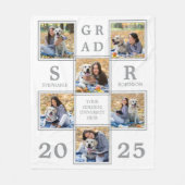 Graduate Keepake Personalisierte FotoCollage Fleecedecke (Vorderseite)