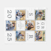 Graduate Keepake Personalisierte FotoCollage Fleecedecke (Vorderseite (Horizontal))