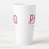 Graduate Keepake Red Black Name Degree PhD Milchtasse (Vorderseite)