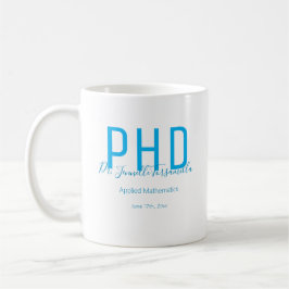 Graduate Keepake White Blue Name Grad Doktortitel Kaffeetasse