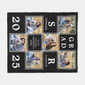 Graduate Keepsak Personalisiert Einmalige FotoColl Fleecedecke (Vorderseite (Horizontal))