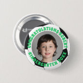 Graduate Kindergarten Herzlichen Glückwunsch Foto Button (Vorne & Hinten)