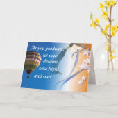 Graduate Lass Dreams Soar Karte (Gelbe Blume)