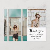 Graduate Lässig Vielen Dank, moderne Script Postkarte (Vorderseite)