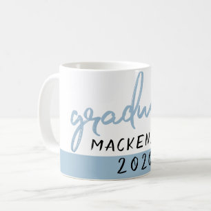 Graduate Light Blue Robin Egg Brush Script Kaffeetasse