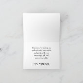 Graduate Light Blue Script | Robin Egg Brush Dankeskarte (Innenseite)