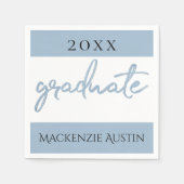 Graduate Light Blue Script | Robin Egg Brush Serviette (Vorderseite)