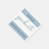 Graduate Light Blue Script | Robin Egg Brush Serviette (Ecke)