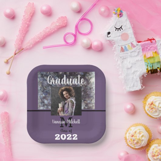 Graduate Lila Amethyst Abschluss Pappteller (Party)