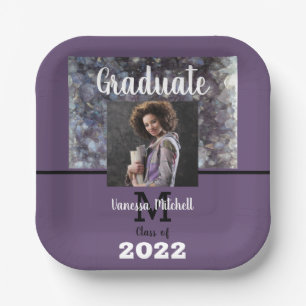 Graduate Lila Amethyst Abschluss Pappteller